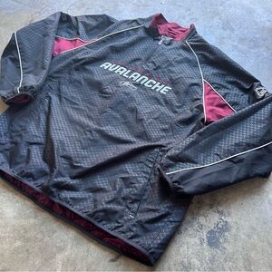 Reebok Black and Maroon Pullover Jacket